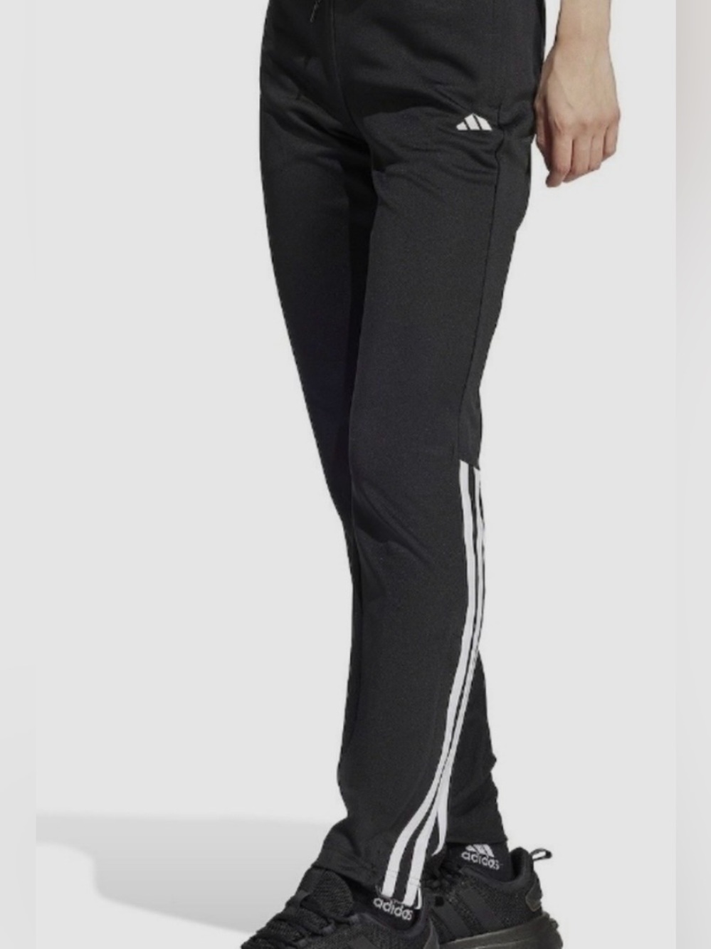 NWT adidas Women's Sereno Cut 3-Stripes Slim Tapered Black Pants JH3702 $45